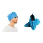 Mr glove Surgeon Cap & Shoe Cover Combo – Non-Woven, 100 Pcs Each