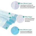 Mr Glove Non-Woven Fabric 3 Ply Tie Mask Breathable Surgical Anti Pollution with Internal Nose-pin Ultra Soft face mask, Disposable Mask (Blue, Without Valve, Pack of 100) for Unisex. - Image 5