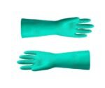 3P Reusable Green Latex Cleaning Gloves – Long Sleeve, Size : M,L , 1 Pair