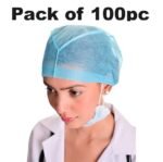 Mr Glove Disposable Doctors Surgeon Cap with Elastic Back Adjustable Lightweight Non Woven Material Machine Made for Nurses & Kitchen Headcap Hygiene Clinical Medical Hospital OT Use. Pack/100, Unisex - Image 2