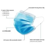 Mr Glove 3Ply Blue Non-Woven with Nose Pin and Soft Earloop Disposable FDA,ISO,WHO-GMP,CE Certified Three Layer Pharmaceutical Breathable Surgical Pollution Face Mask for Unisex (50pc) - Image 4
