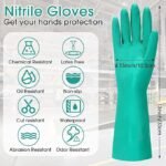 3P Reusable Green Latex Cleaning Gloves – Long Sleeve, Size : M,L , 1 Pair - Image 4
