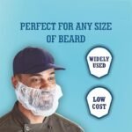 MR GLOVE DELIVERING MEDICAL SOLUTION WORLDWIDE Beard Cover with Elastic Headband, Facial Hair Net Protector, Universal Size, Pack of 100 - Image 3