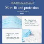 Mr Glove 3Ply Blue Non-Woven with Nose Pin and Soft Earloop Disposable FDA,ISO,WHO-GMP,CE Certified Three Layer Pharmaceutical Breathable Surgical Pollution Face Mask for Unisex (50pc) - Image 5