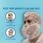 MR GLOVE DELIVERING MEDICAL SOLUTION WORLDWIDE Beard Cover with Elastic Headband, Facial Hair Net Protector, Universal Size, Pack of 100 - Image 6