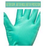 3P Reusable Green Latex Cleaning Gloves – Long Sleeve, Size : M,L , 1 Pair - Image 7