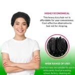 3P Black Hair Cap Stretchable Bouffant Caps/Cooking Caps, Hair net, Head Cover For For Kitchen Cooking Hospitality Industrial Office & Houses Hygiene (18 inch -100pcs) - Image 4