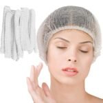 Mr Glove White Disposable Bouffant Caps – Stretchable, 18 inch, 21 inch ,100 Pcs