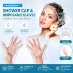 Disposable Hygiene Combo – 100 Gloves + 100 Shower Caps - Image 2
