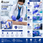 Mr Glove Blue Nitrile Examination Gloves – Powder-Free, Blue, 100 Pcs, (Size : S,M,L) - Image 4