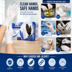 Mr GLove Powder Free Latex Medical Examination Disposable Gloves, Pack of 100Pcs (Size : S,M,L) - Image 4