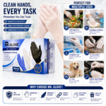 Mr Glove Clear Vinyl Examination Gloves – Powder-Free, Latex-Free, (Size : S,M,L), 100 Pcs - Image 2