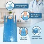 Mr GLove Disposable Plastic Apron – Water Resistant, Blue, Pack of 100 - Image 4