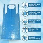 Mr GLove Disposable Plastic Apron – Water Resistant, Blue, Pack of 100 - Image 2