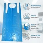 Mr GLove Disposable Plastic Apron – Water Resistant, Blue, Pack of 100 - Image 5